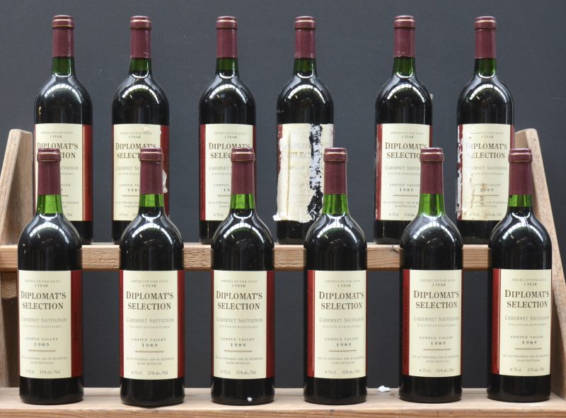 Diplomat’s Selection Cabernet Sauvignon Lontue Valley  Viña San Piedro, Chile M.O. O.D. 1989  aantal: 12 bt