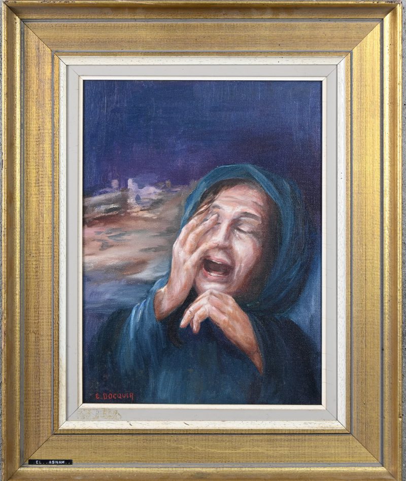 ‘El Asnam’, olieverf op doek. Getekend; E. Docquir.