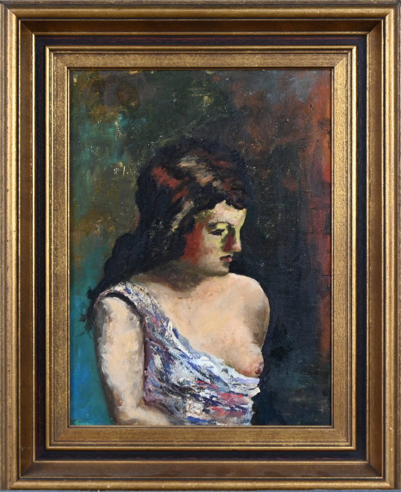 Portret ten halve lijve. Olieverf op paneel, niet getekend.