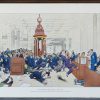 Een lot van zes kaders met reproducties naar het werk van Henry Mayo Bateman