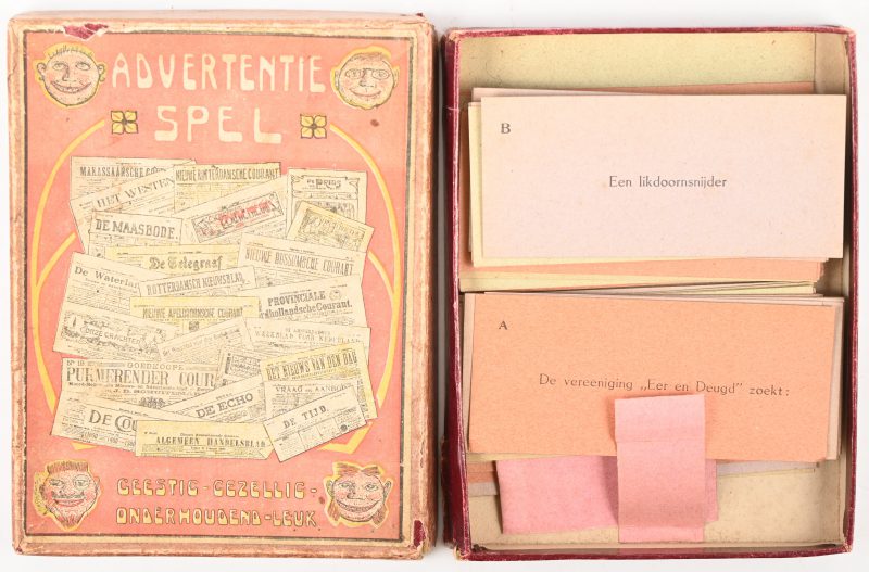 Advertentiespel. Een oud kaartspel uitgegeven door G. J. Hosman, Rotterdam. Begin 20ste eeuw.