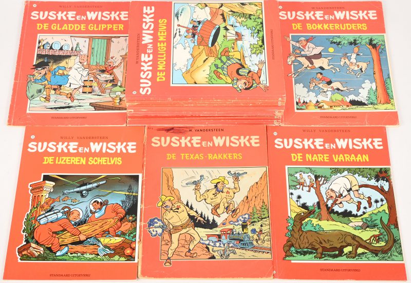 Een lot van 20 Suske en Wiske albums. Waaronder meerdere eerste drukken van de jaren 60 en 70.