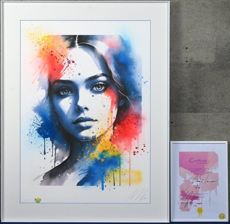 ‘Miracle of tomorrow’, glycee op papier. Met droogstempel en certificaat. Nina Lov3 voor Utopia studios.