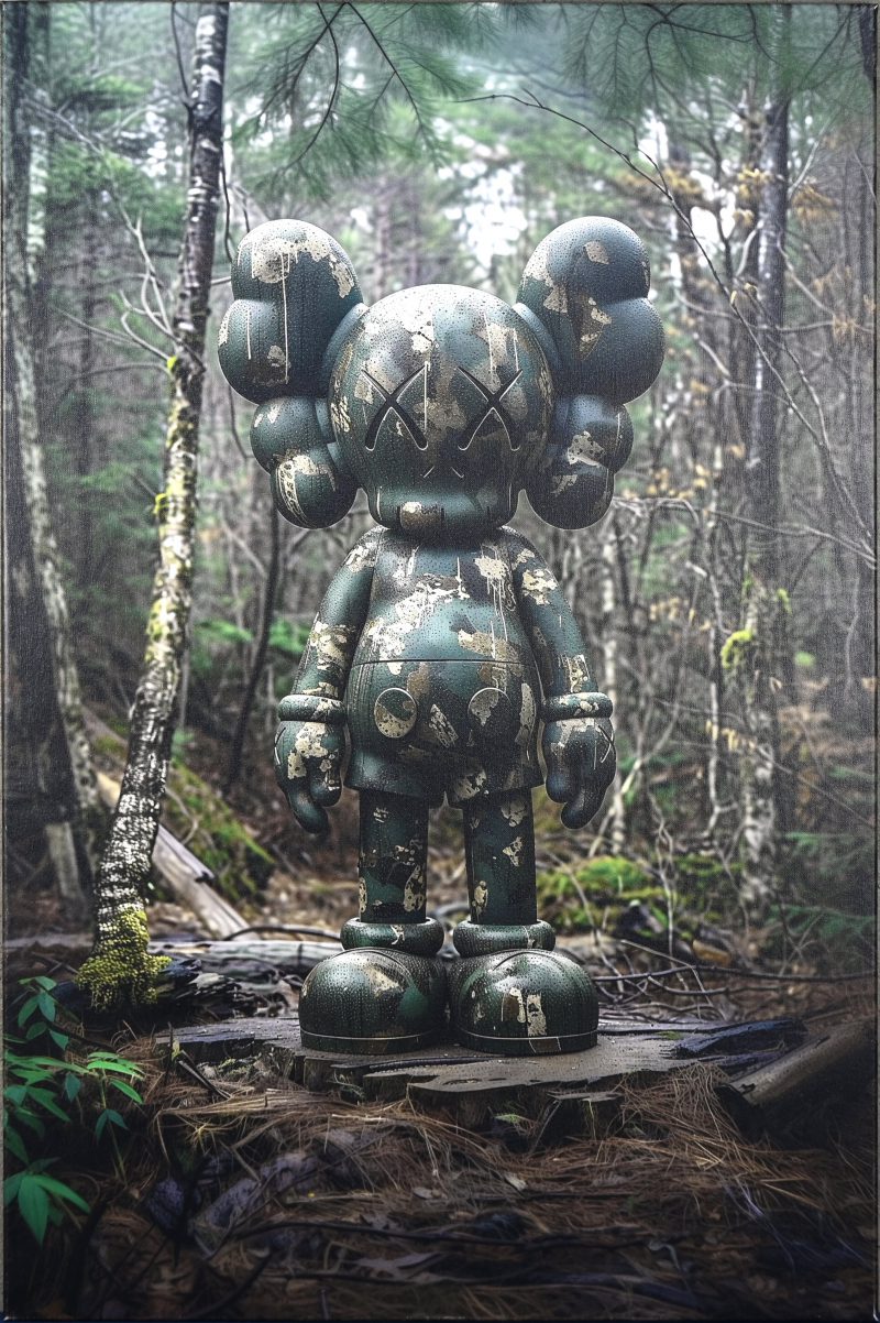 ‘Kaws’, digitale fotoprint op doek.
