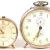 Een partij oude wekkers bestaande uit 3 x Junghans, 1 x Matin en een barometer van het merk Lufft.