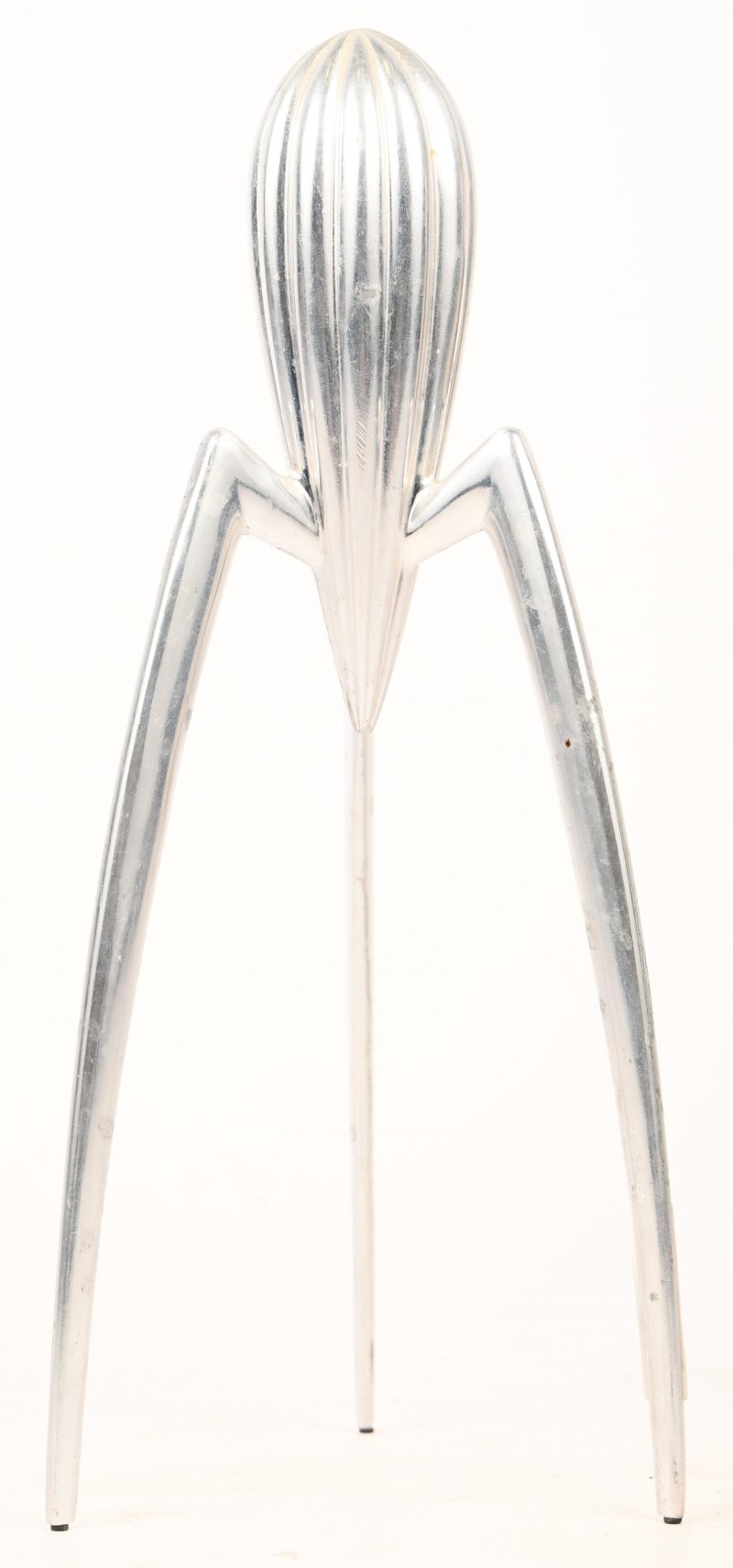 Een Juicy Salif citruspers, ontworpen in 1990 door Phillippe Starck voor Alessi.
