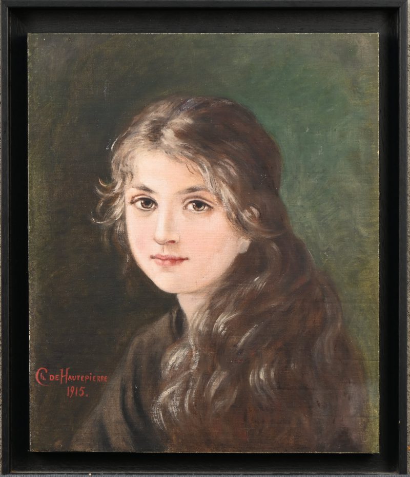 “Meisjesportret”. Reproductie op paneel van een werk uit 1915.