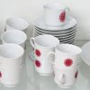 Vintage 12 delig servies, Mitterteich. Mist 1 koffiekopje.