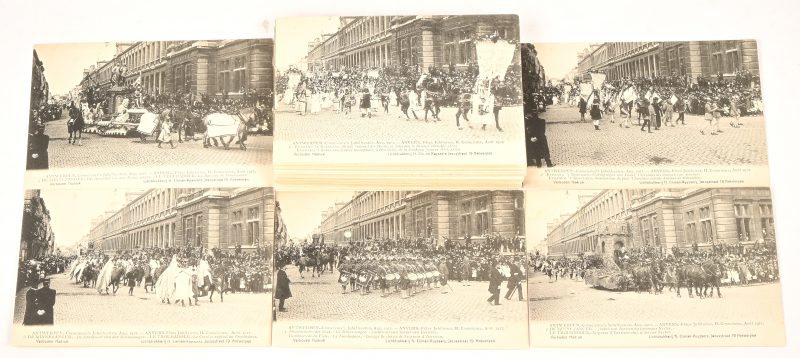 Een set van 50 postkaarten van augustus 1912, Conscience’s jubelfeesten. Volledige reeks van 50.