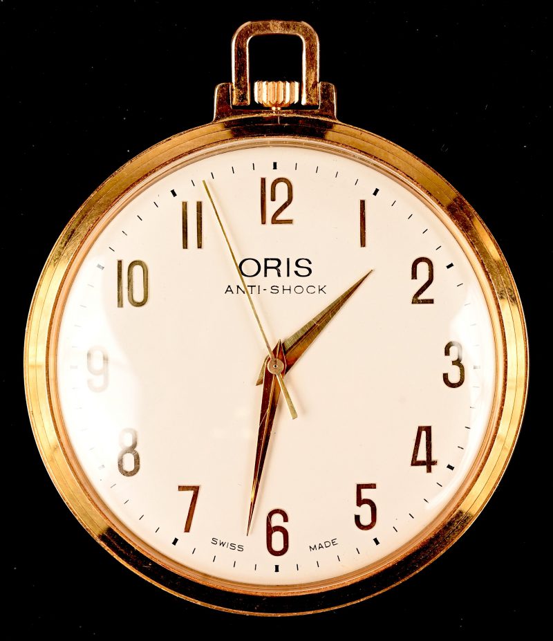 Een art deco vergulde zakhorloge Zwitserse makelij.