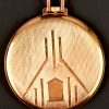 Een art deco vergulde zakhorloge Zwitserse makelij.