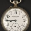 Een klassieke zakhorloge in etui. Gemerkt. Transports urbains Bruxellois. Rosseel’s.
