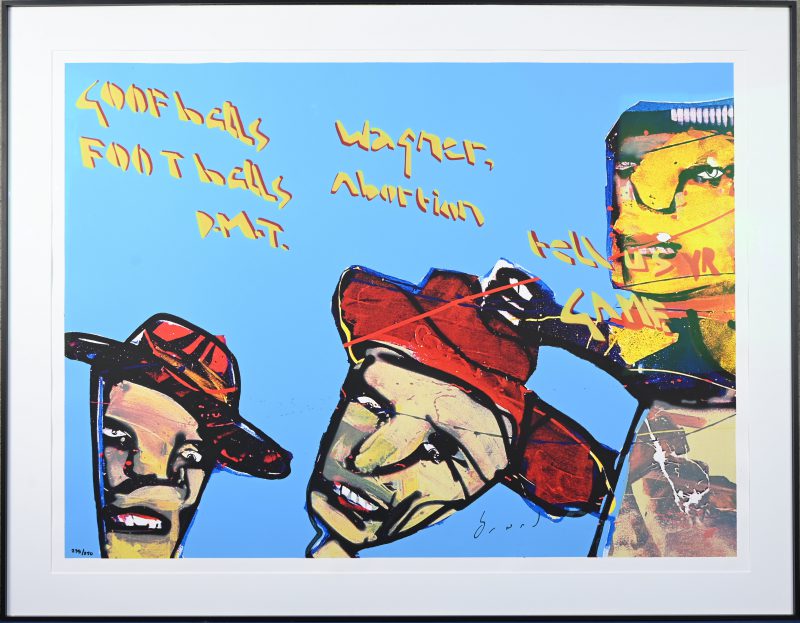 ‘Goofballs’, genummerde zeefdruk, getekend; Brood. Nr. 239 uit een oplage van 250, met certificaat.