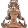 Een Nepalees bronzen Vajradhara buddha, op een lotusbloem gezeten.