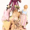 “Drie wijnmakers”, een groep in Meissen porselein, 19e eeuws, kleine schade.