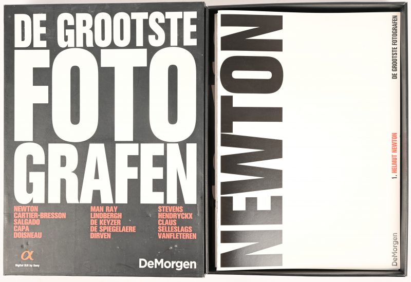 ‘De Grootste Fotografen’, een verzamelbox uitgegeven door De Morgen in 2007. 15 boekjes met een selectie van de bekendste foto’s en een korte biografie. Met onder andere; Robert Capa, Helmut Newton en Stephan Vanfleteren.