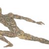 ‘Dansend koppel’, een gepatineerd bronzen bas-reliëf in twee delen. Op de rug getekend; Damen.