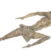 ‘Dansend koppel’, een gepatineerd bronzen bas-reliëf in twee delen. Op de rug getekend; Damen.