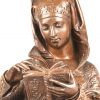 ‘Liseuse’, een gepatineerd bronzen beeld van een lezende Bourgondische vrouw. Draagt de handtekening; A. Carrier Belleuse.