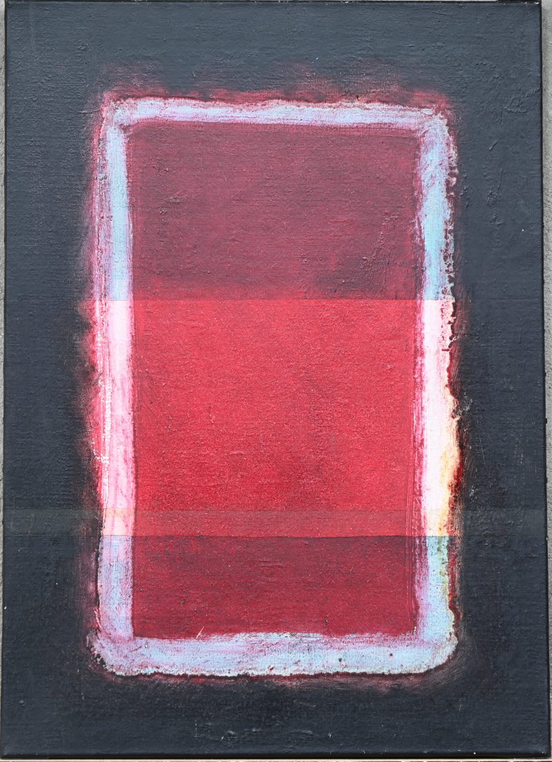 “Compositie in de geest van Rothco”. Olieverf op doek.