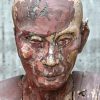 ‘Thaise monnik.’ Een roodgepatineerde houten sculptuur. Vroeg 20ste eeuw.