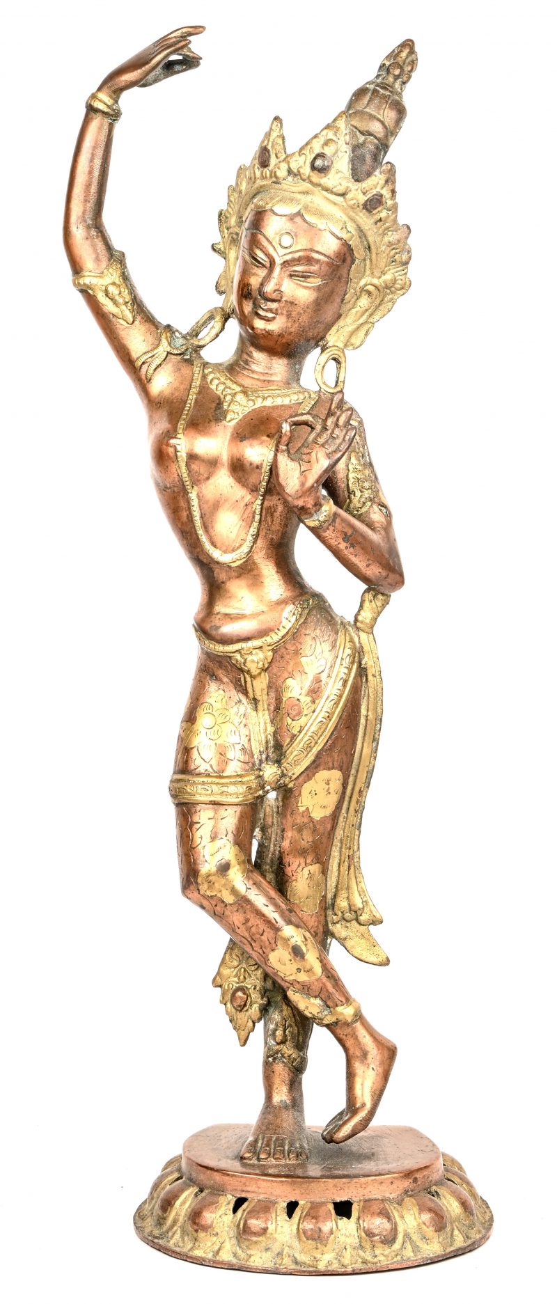 Een bronzen Tara, een vrouwelijke Bodhisattva en beschermgodheid van Tibet.
