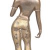 Een bronzen tempelbeeld op lotusbloem uit de Hindi cultuur, Indische afkomst.