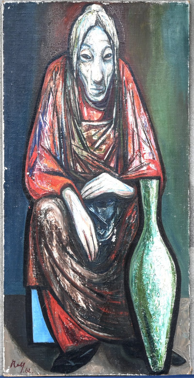 “Grootmoeder Hirschland.” Olieverf op doek. Gesigneerd. Gedateerd ‘62.
