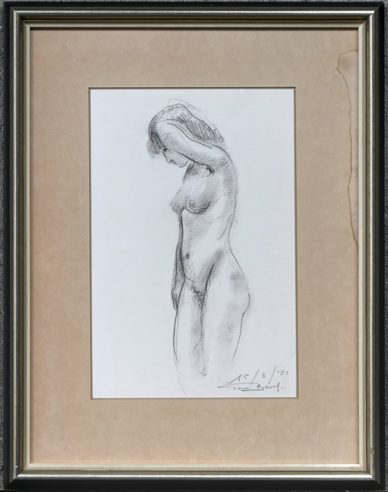 “Staand naakt” Olieverf op doek. Gesigneerd en gedateerd ‘79.