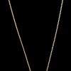 Een 18 kt geelgouden ketting met hanger van 18 kt wit-en geelgoud bezet met één briljant van +- 0,20 ct.