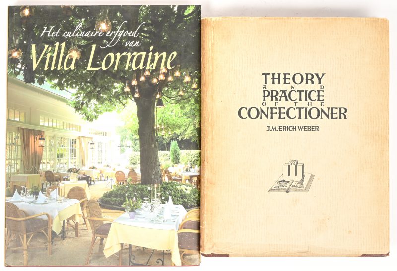 “Theory and practice of the confectioner”, een kookboek door J.M. Erich Weber, 1929. Toegevoegd het culinaire erfgoed van Villa Lorraine.