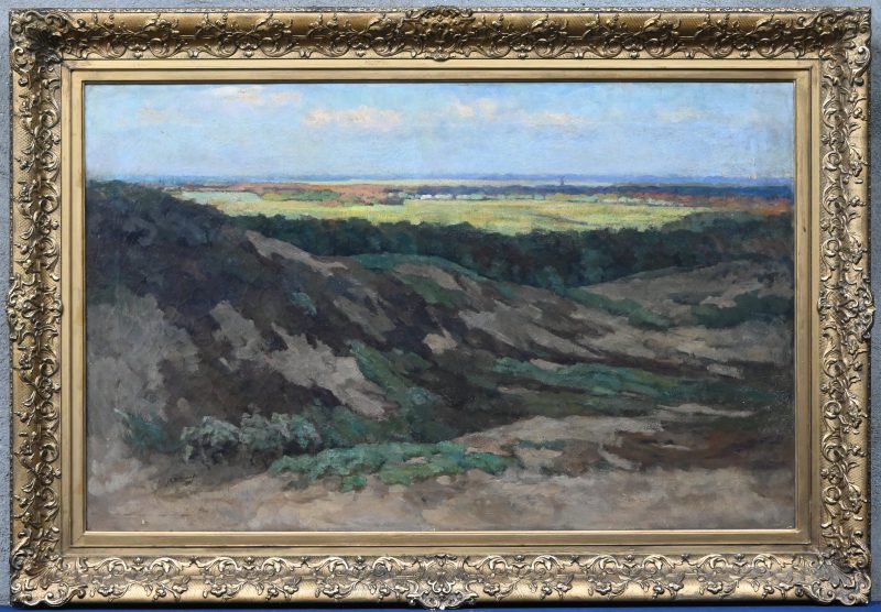 ‘Vergezicht’, olieverf op doek. Getekend; J. A. Hesterman Jr., 1920