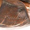 “De Baadster”. Galvanoplastie met donkerbruin patina. Naar Charles Fraikin, met zijn handtekening d.d. 1847.