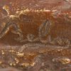 “V’la le Plaisir”. Bronzen beeld van een jonge vrouw met een koker met windroos met bruin patina. Gesigneerd.