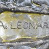“Toearegkrijger op zijn dromedaris”. Bronzen beeld met groenbruin patina. Gesigneerd.