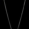Een 18 kt witgouden ketting met hanger bezet met een diamant van +- 1