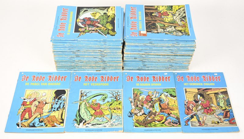 De Rode ridder, nr. 1-106. Met de blauwe kaft. 1-105 = zwart/wit, 106 = kleur.