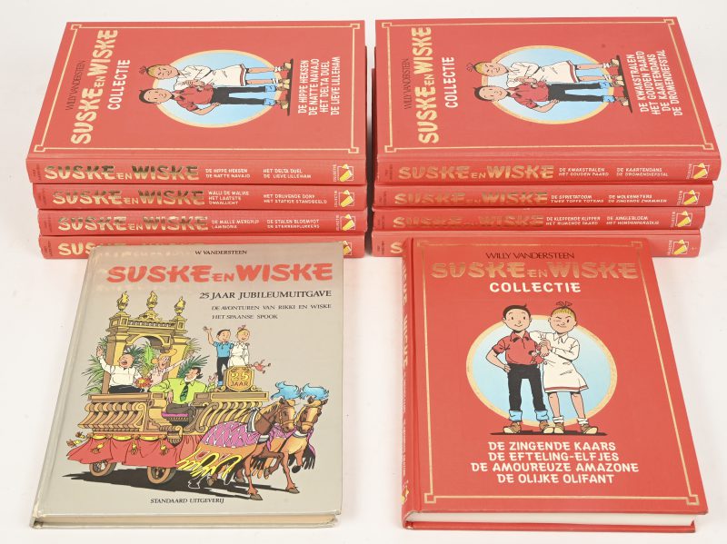 Een partij van 9 gebundelde Suskes en Wiskes, toegevoegd Suske & Wiske 25 jaar.