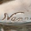 “Napoleon I”. Een bronzen borstbeeld met donkerbruin patina op groengeaderde marmeren basis. Gesigneerd.