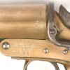 Seinpistool van messing, brons en met een notenhouten kolf. Brits leger, Wereldoorlog I. 25.4 mm. Gemerkt.