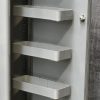 Een midden 20ste eeuwse tandartskast met 5 laden, 2 deuren, twee zijdeuren en een bovencompartiment. Met glazen bodembeschermers. Wielen te vernieuwen. ‘Baisch Rollschrank’.