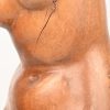 Een gesculpteerd houten damestorso, niet gesigneerd.