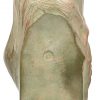 Een terracotta buste voorstellend moeder en kind, op marmeren voet, getekend A. Trefoloni.