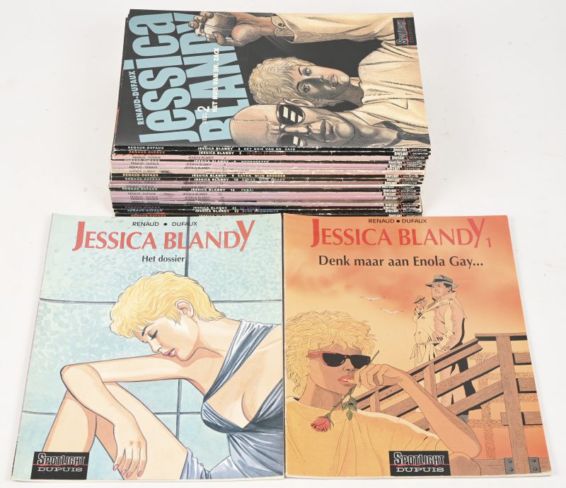 Een lot Jessica Blandy strips. Nr. 1-10, 12-17, 20-23 en ‘Het dossier’. Uitgegeven door Dupuis.