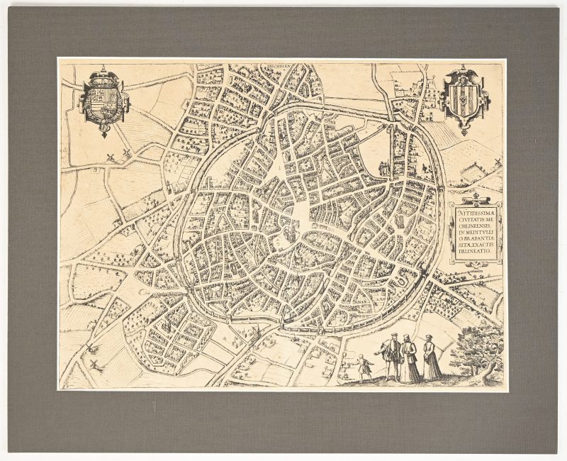 ‘Machlinia’, een antiek stadsplan van de stad Mechelen.