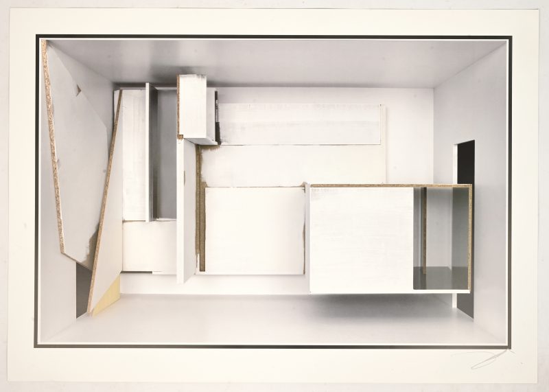 ‘Zonder Titel’ (2013), een getekende offset print. Jan de Cock. Niet ingekaderd.