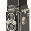 Rolleiflex TLR camera, serienummer 619544, midden jaren 30, lens: Carl Zeiss Tessar 1: 3.5 f = 75mm serienummer 2145821, de kijklens is een Heidoscop Anastigmat 1:2.8. Met zijn originele lederen draagtas.