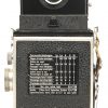 Rolleiflex TLR camera, serienummer 619544, midden jaren 30, lens: Carl Zeiss Tessar 1: 3.5 f = 75mm serienummer 2145821, de kijklens is een Heidoscop Anastigmat 1:2.8. Met zijn originele lederen draagtas.