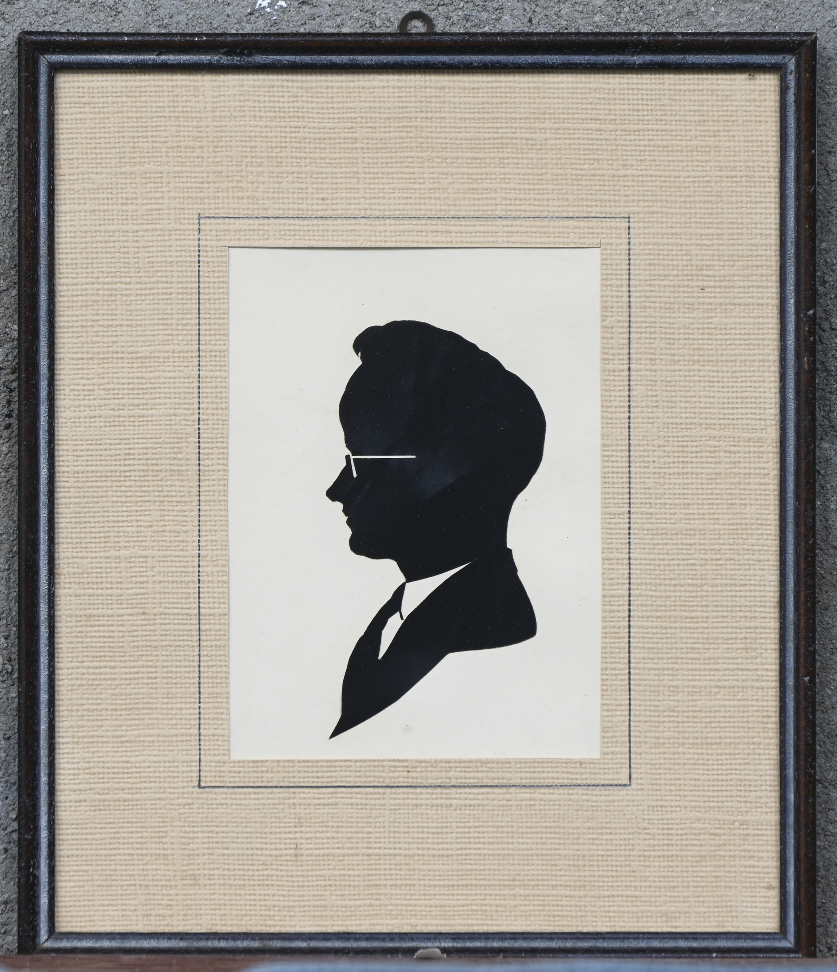 Silhouettekening van een man met bril Silhouettekening van een man met bril.