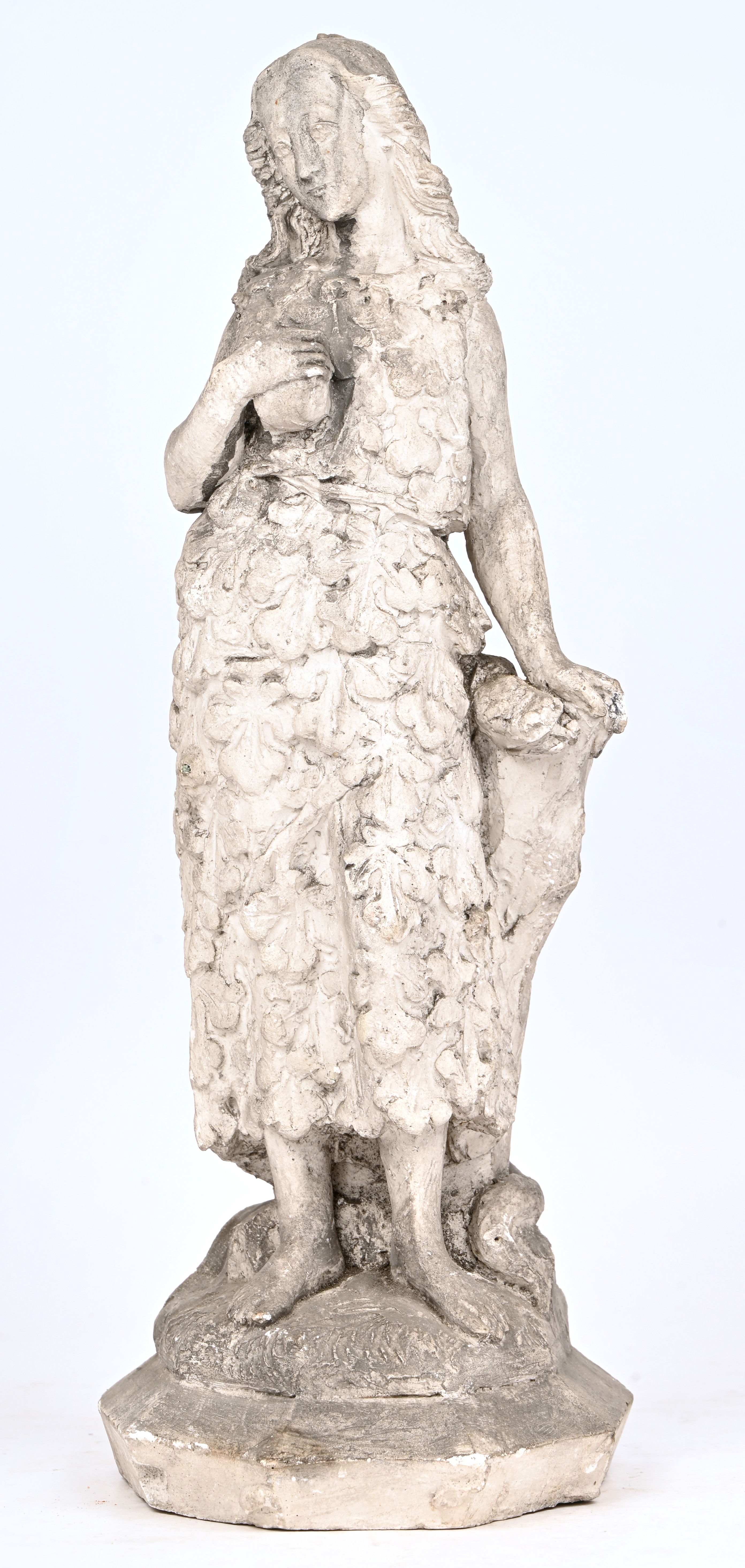 ‘Eva met de slang’, een plaasteren beeldje. Niet getekend ‘Eva met de slang’, een plaasteren beeldje. Niet getekend.